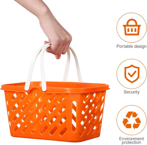 2pcs NUOBESTY Mini Toy Shopping Basket Kids Grocery Basket with Handles Easter Eggs s for Kids Toddlers Party Favors