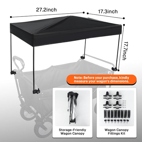 VOONKE 17.3 27.2 inches Wagon Canopy Cover Garden Push Awning Portable Outdoor Stroller Accessories Awning for Garden