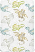 CHUROUSY 27x39 Inch Cute Fiery Dragon Crib Sheets for Boys Girl Watercolor Cartoon Little Dragons Fitted Playard Sheets