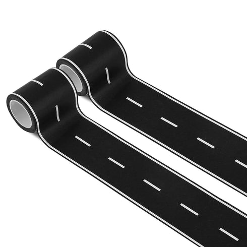 2 Pack 32.8 ft x 2in. Black Roadway Track Tape, Road Tape