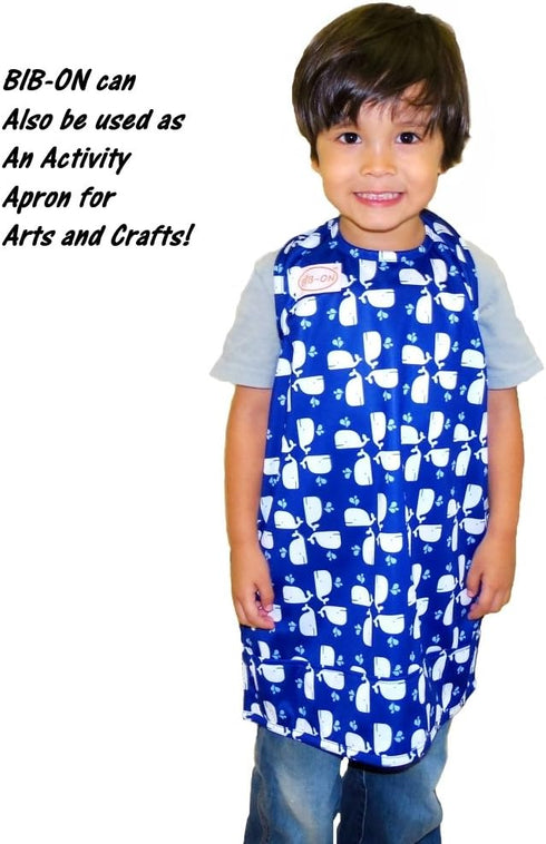 BIB-ON Full-Coverage Bib and Apron Combination for Infant, Baby, Toddler Ages 0-4