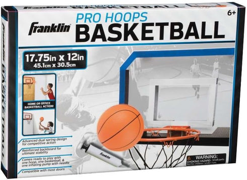 Franklin Sports Over the Door Indoor Mini-Basketball Hoop for Kids with Ball and Pump