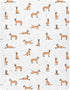 CHUROUSY 28x52 Inch Belgian Shepherd Dog Crib Sheets for Boys Girl Belgian Malinois Mattress Cover Cartoon Pet Dog