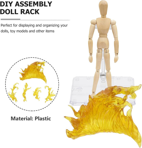 Action Figure Stand, Assembly Display Holder Base for Doll Models, Compatible with HG RG SD SHF 1/144