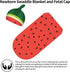 DTYYFBSN Personality Watermelon Newborn Swaddling Blanket Beanie Hat Funny Blanket Sleeping Bag New Born Sleep Sacks