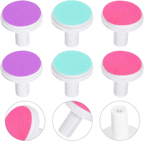 SOPOTUTU 18pcs Trimmer 3-Color 1-12+ Nail Buffer Replacement Heads for Electric Nail File Grinding Pads for Infants
