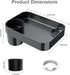 3 Inch Car Seat Snack Tray for Toddlers - Cup Holder Fits Most Sippy Cups & Straw Bottles with Dip Well, Mess-Free