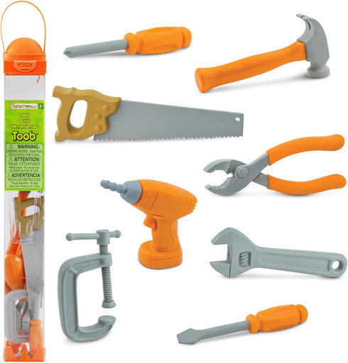 Safari Ltd. Handy Tools TOOB - 8 Mini Figurines Including Vice, Drill,