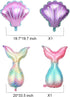 Morofme 22pcs Mermaid Theme Balloons, Helium Foil Ocean Decorations with Mermaid Tail and Sea Shells for Girls Party