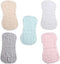 PERSELOSO 5pcs Burp Cloths Newborn Cotton Washcloths Soft Absorbent Feeding Burping Rags Multipack