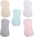 PERSELOSO 5pcs Burp Cloths Newborn Cotton Washcloths Soft Absorbent Feeding Burping Rags Multipack
