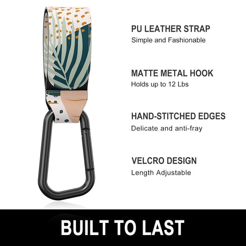Baby Stroller Hooks for Hanging Bags, Universal Clips for Stroller Accessories, Mommy Hook for Diaper Bag, 2 Pack