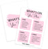 Birthday Party Game - What's On Your Phone, Set of 20 Cards for Girl Birthday Activity Supplies and Decorations