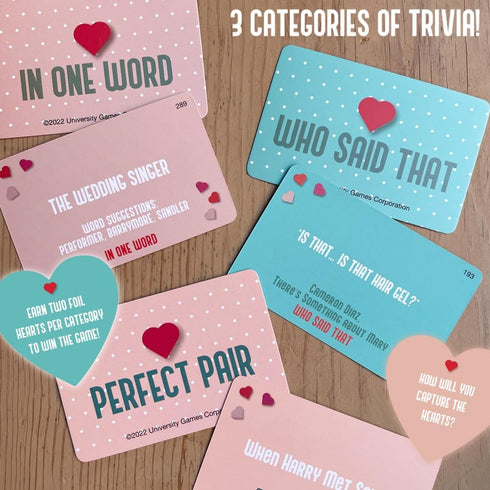 University Games ROM Com Team Trivia Game, Perfect for Date Nights and Party Game Night, Ages 12+