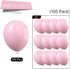 PartyWoo 100 pcs Light Pink Balloons, 10 Inch Pastel Baby Pale Pink Latex Helium for Baby Shower, Wedding, Birthday