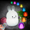 Rabbit Night Lights for Kids - Changeable Brightness & Color Table Lamp for Nursery, Holiday Gifts