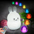 Rabbit Night Lights for Kids - Changeable Brightness & Color Table Lamp for Nursery, Holiday Gifts