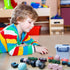 Gifts2U 35PCS Set Playset 3-6 Magnetic Robots, Magnetic Blocks for Kids with Storage Box, Stacking Robots Toy STEM