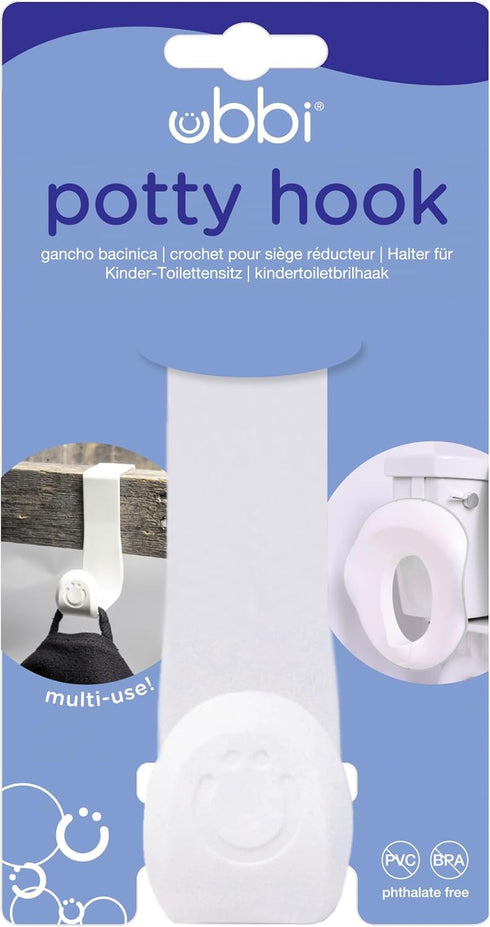 Ubbi Multi-Use Potty and Utility Hook, No Hardware Or Installation Needed, Durable and Sturdy to Hang Over Toilet Tank
