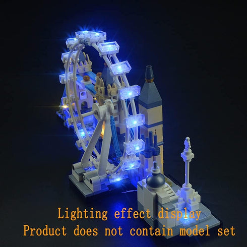 Upgraded Light Kit for Architecture London Skyline Collection - Compatible with 21034 Landmark Building Bricks Model