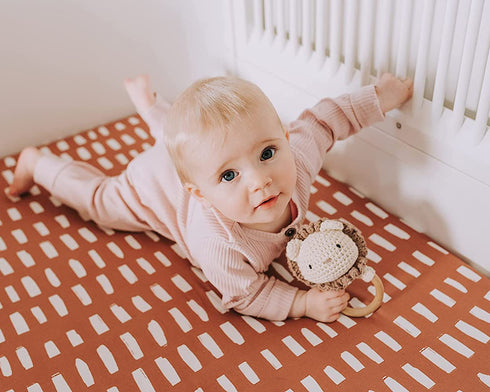 2 Pack Crib Sheets Neutral - Fitted Baby Crib Sheets Bed for Girl Boy - Standard & Toddler Mattress (Safari Adventure)
