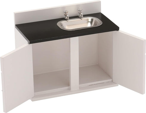 Countertop, 1:12 6 Inch Dollhouse Kitchen Sink Cabinet, Mini White Scale Furniture for Dolls
