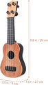 Toddmomy Kids Ukulele Toys - Plastic Ukulele Guitar Musical Instrument for Beginners, Light Brown