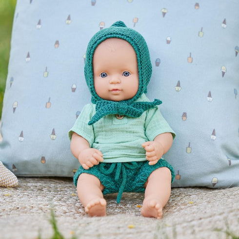 Miniland Doll, 12 5/8'' Caucasian Boy, Anatomically Correct, Quality, Inclusion, Made in Spain