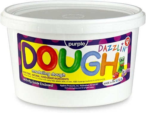 Hygloss Products Kids Unscented Dazzlin' Modeling Play Dough, Purple, One, 3Lb by Hygloss