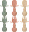 6 Pack Baby Spoons and Forks Set, Silicone First Stage Self Feeding Infant Toddler Utensils, BPA Free Baby Essentials
