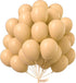 PartyWoo Nude Balloons 50 pcs, 12 Inch Beige Apricot Cream Boho Latex Neutral Helium Balloons for Baby Shower, Birthday