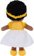 OUOZZZ Soft Black Baby Dolls for Girls - First African American Plush Rag Doll, Sleeping Cuddle Buddy Toy 12"