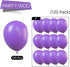 PartyWoo 120 pcs Purple Balloons 5 Inch Mini Light Pastel Lavender Lilac Latex for Graduation Baby Shower Wedding Party