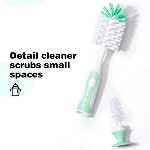 Gindasilva Cup,2 Pack Brushes,1 Pack Nipple,1 Baby Bottle Brush with One Base Hidden Nylon Nipple Cleaner, Stand
