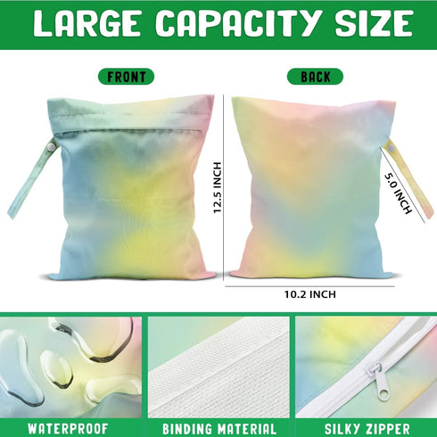 IAXIC Wet Dry Pool Bag Waterproof and Sunglasses Dirty Clothes for Traveling Rainbow Bathing Suit Workout for Women