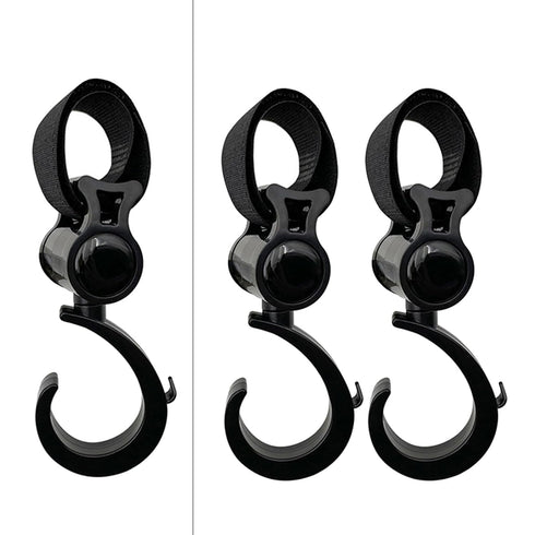 XEGZLH 360 Degree Rotating Strollers Accessory Hanger Clip Hook Designing Easy Installation Without Tool Required