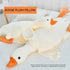 19.5 Inches Goose Stuffed Animal, White Swan Plush Throw Pillow Toy
