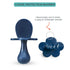 Grabease Baby Led Weaning Supplies, BPA-Free & Phthalate-Free Toddler Fork & Spoon Set, Navy for Self Feeding