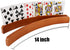Yuanhe Wooden Playing Card Holders - Curved Card Game Tray Rack, Set of 4