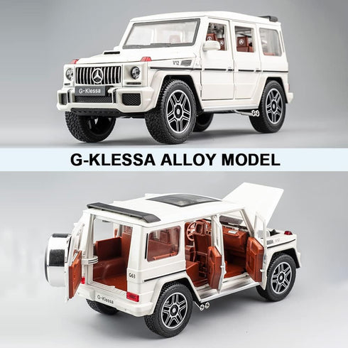 EROCK Exquisite 1/24 Benz G63 AMG Model Car, Zinc Alloy Pull Back Toy with Sound and Light for Kids Gift