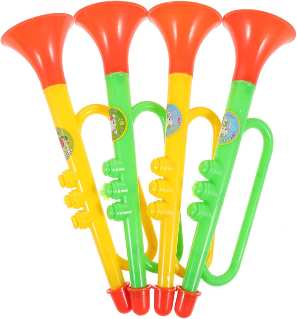 4pcs Large Air Horn Pump - Twisting Toy Horn for Safety Parties, Sports Events, Loud Noise Maker for Celebrations