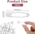 TIESOME 70 2.2 Inch Pieces Diaper Pins, Diaper Safety Pin, Stainless Steel Diapers Pins for Cloth Diapers, with Plastic