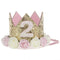 2nd Baby Birthday Crown Flower Tiara Headband, 2 Year Old Birthday Party Hat Hairbands, Princess Photo Props