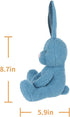 Apricot Lamb Toys Plush Jewelry - 8.7 Inch Blue Velvet Bunny Rabbit Stuffed Animal, Soft Cuddly Gift for Kids