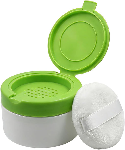 SYBL 1Pcs Baby After-Bath Puff Box Body Talcum Powder Box Case Container Dispenser