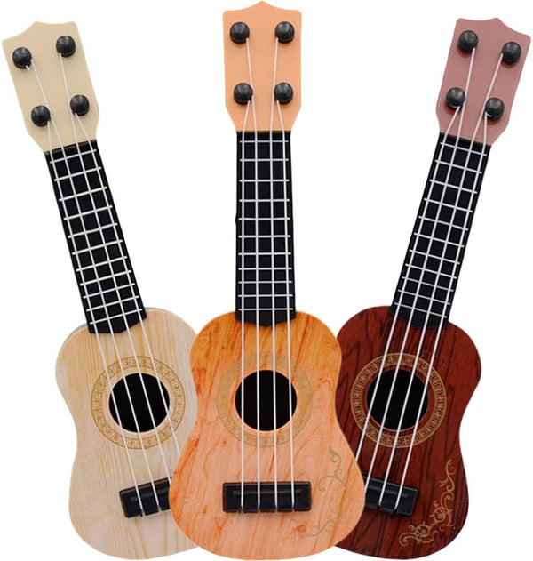 Zerodeko 3 PCS Classical Ukulele Instrument - Kids Toy Toddler Guitar with 4 Nylon Strings, Educational Musical Toy for