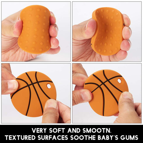 Baby Sport Teething Toys, BPA Free Food Grade Silicone Teether, Effective Pain Relief for Boys and Girls, Freezer Safe