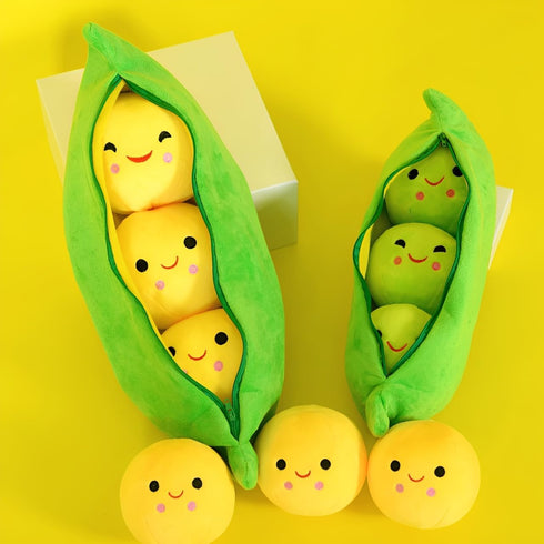 Beans,9.8''/25cm) AOQI Giant Peas in A Pod Plush Toy Pea Pod Pillow Cute Pea Stuffed Toys Plant Doll Various Sizes