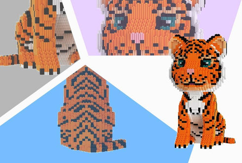 Animal Tiger Micro Building Blocks Set (6488PCS), Gift for Adults and Kids