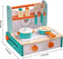 PlaySet Dailyfunn Wooden Foldable &Portable Toy Stove Pretrend Kitchen with Cooking Accessories